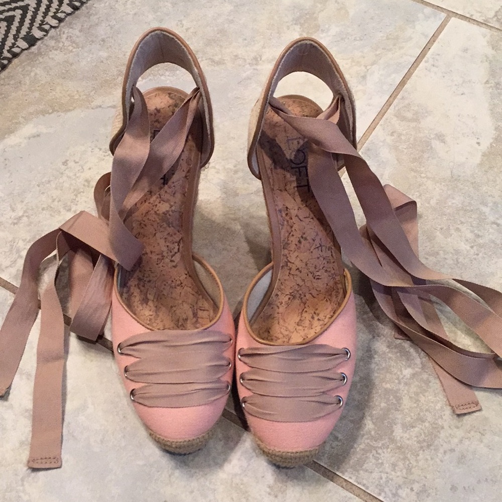 LOFT tied wedge heels